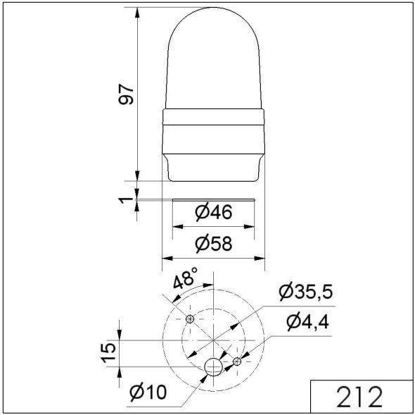 Blitzleuchte BM 115VAC BU 212.500.67