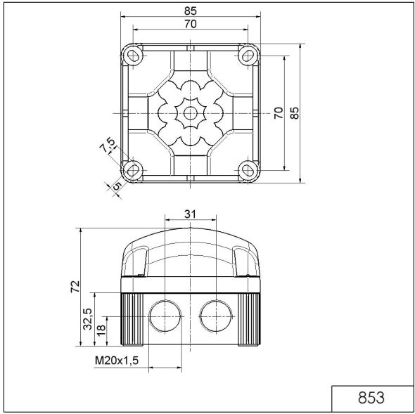 LED-EVS-Leuchte BWM 48VAC 853.120.66