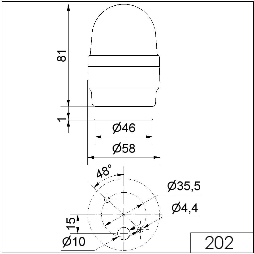 Blitzleuchte BM 115VAC BU 202.500.67