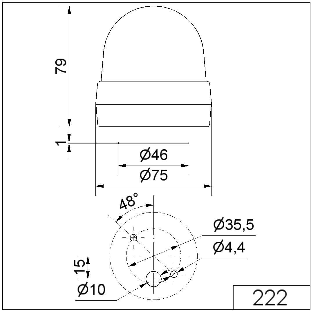 Blitzleuchte BM 115VAC BU 222.500.67