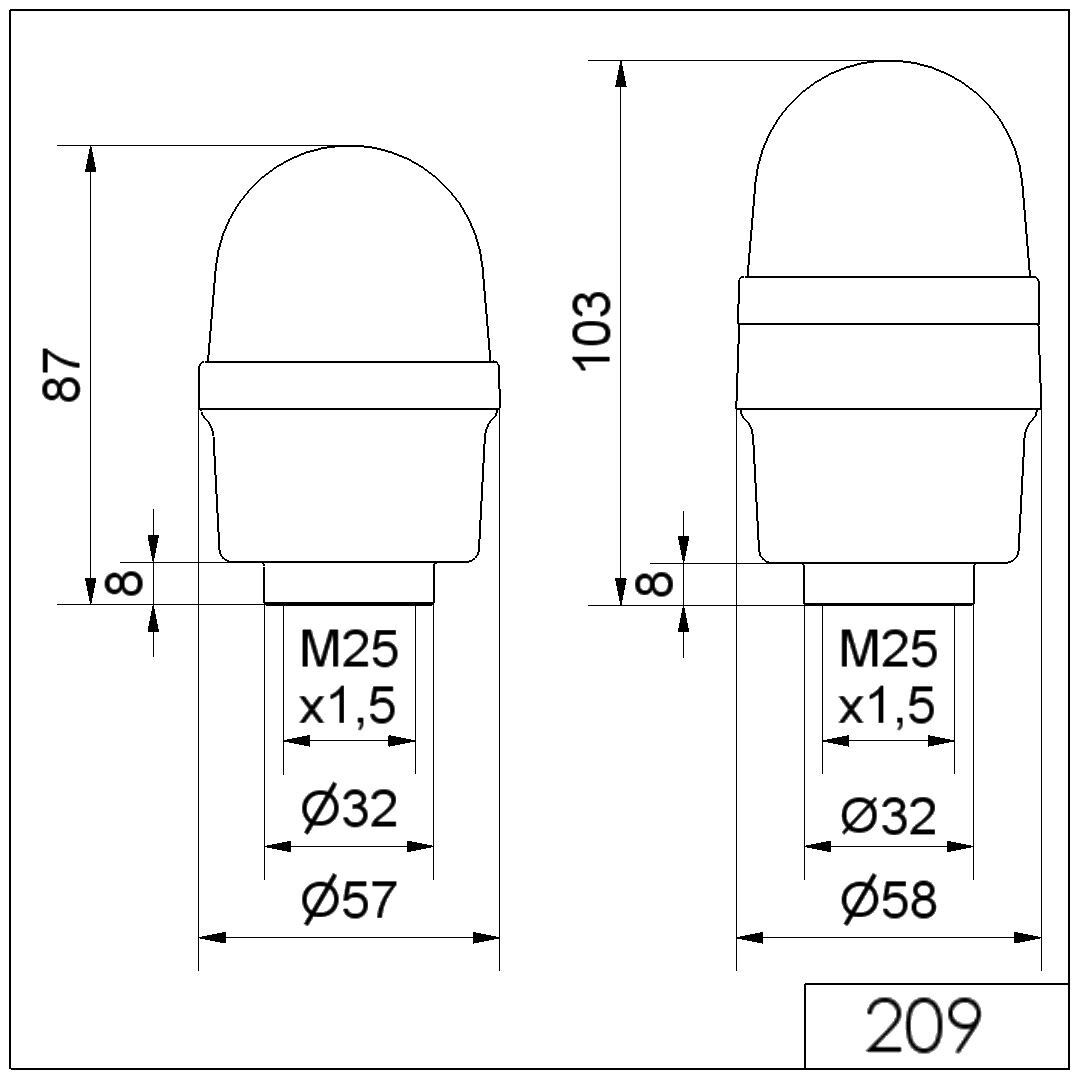 Blitzleuchte RM 115VAC CL 209.420.67