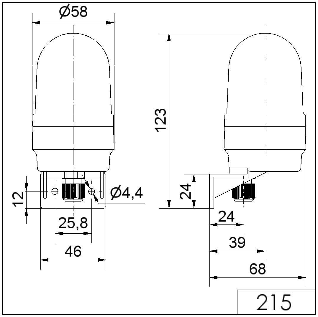 Blitzleuchte WM 115VAC YE 215.300.67