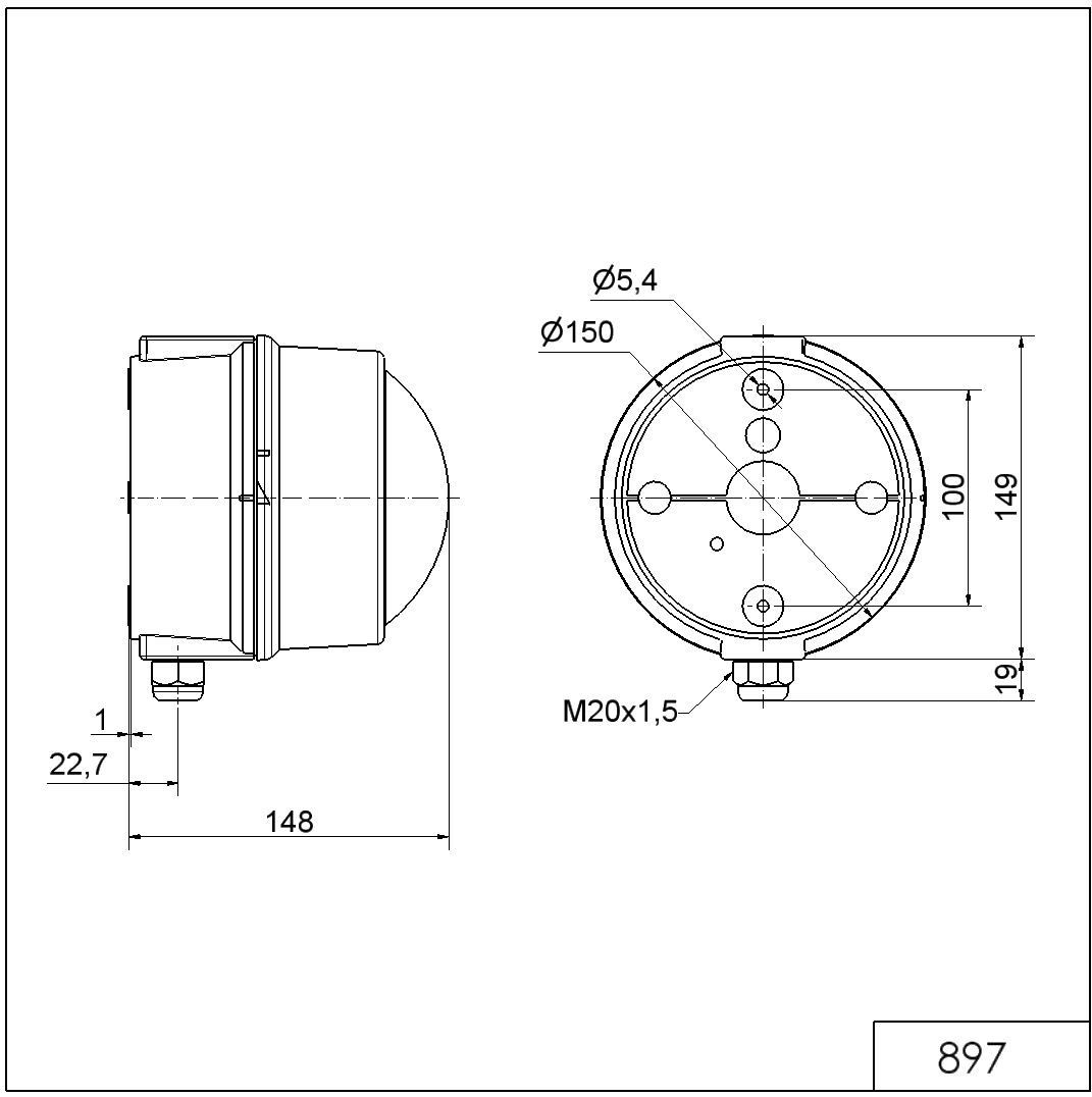 Doppel-Blitzleuchte 24VDC 89710055