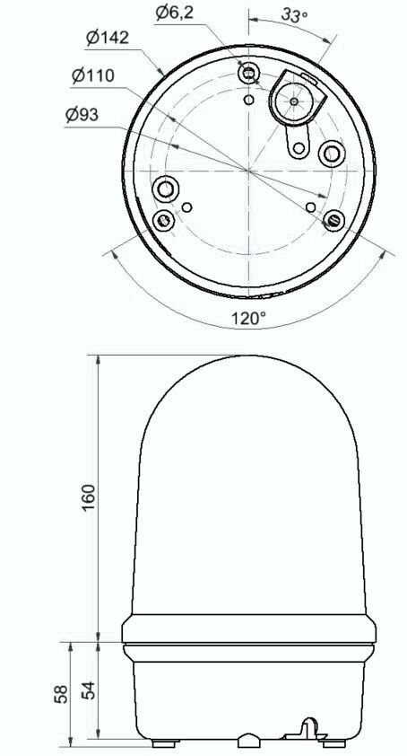 LED-Doppelblitzleuchte BM 280.450.55