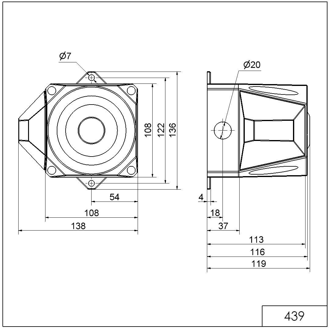 Blitz-Sirene WM 32 Töne 43901055