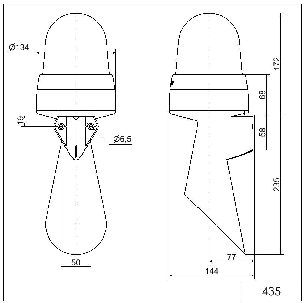 LED-Hupe WM Dauerton 435.410.70