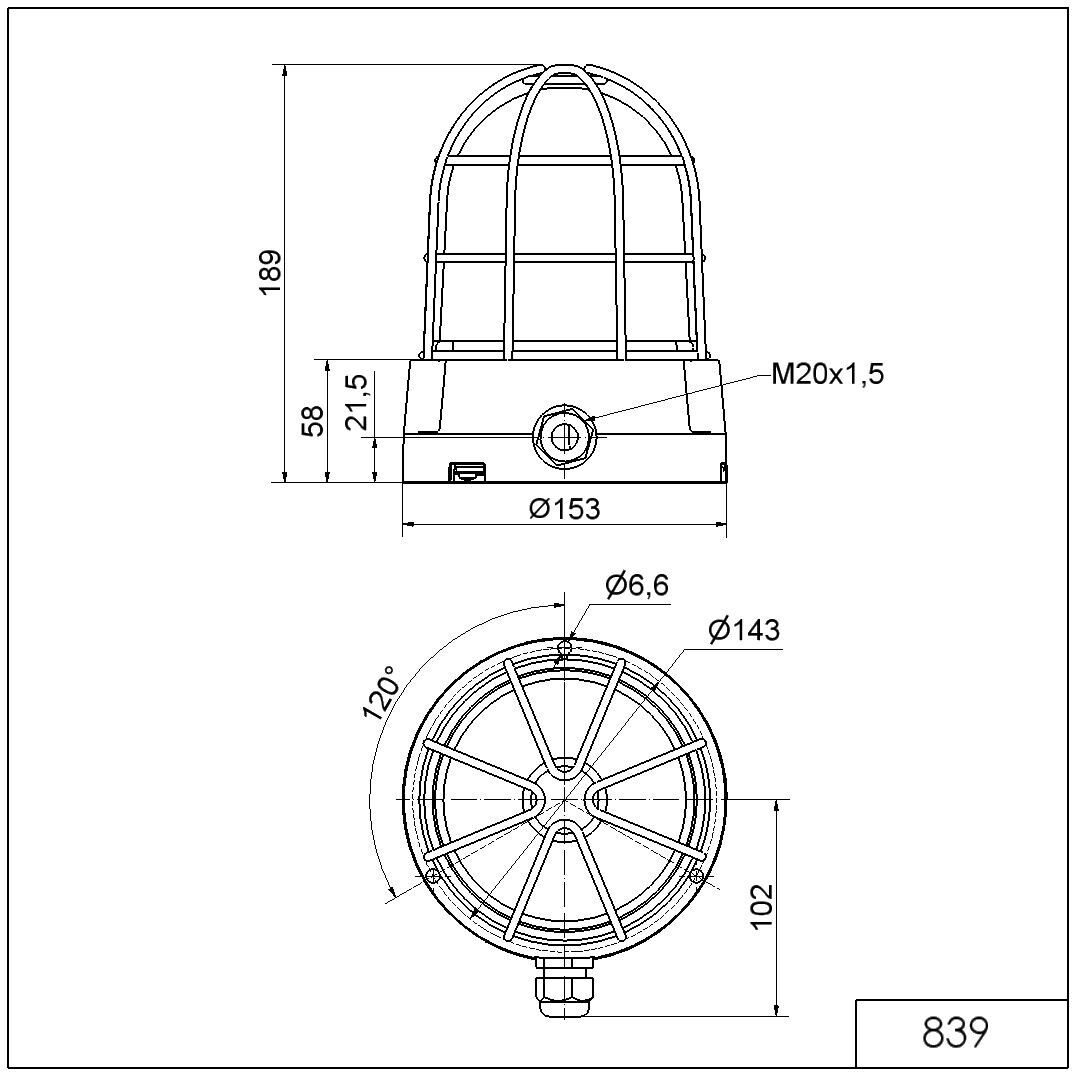 LED-Rundumsignalleuchte 839.120.68