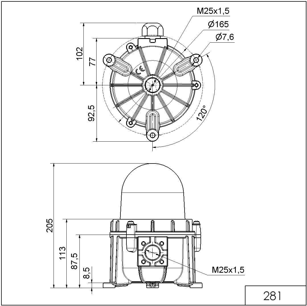 LED-Hindernisfeuer BM 281.410.55