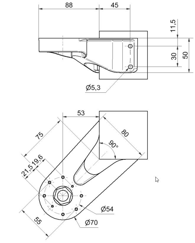 Befestigungswinkel WM BK 96000041