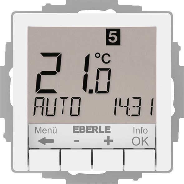 UP-Uhrenthermostat UTE4800R-RAL9010-G55