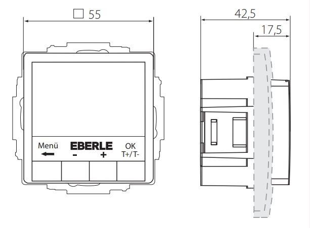 UP-Thermostat UTE4100F-RAL9016-G55