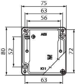 Flanschdose 1Port IE-OM-V05M-K11-1S