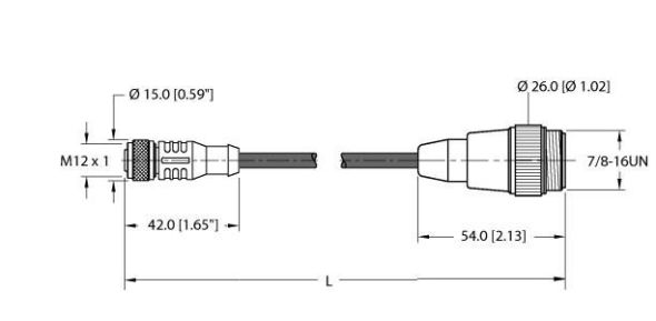 Aktuator- u. Sensor Kabel RKC 4.4T2RSM 40S3520