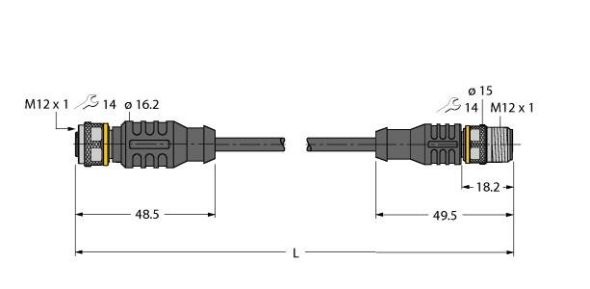 Aktuator- u. Sensorleitung RKC4.5T-P7X#6636382