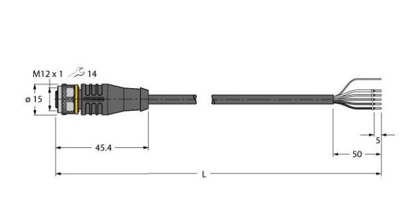 Aktuator- u. Sensorleitung RKS5T-10/TXL