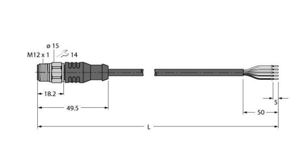 Aktuator- u. Sensorleitung RSCV4.5T-10/TXL