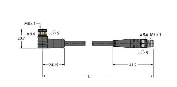 Aktuator- u. Sensorleitung PKW3MP7X21.5PSG3MTXL