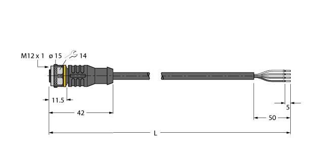 Aktuator- u. Sensorleitung RKC4.441T-6/TXB