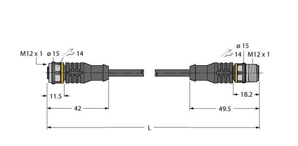 Aktuator- u. Sensorleitung RKC4.5T-0.5#6632115