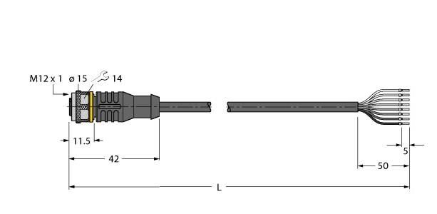 Aktuator- u. Sensorleitung RKC8.800T-30/TXL