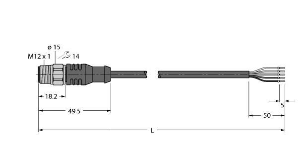 Aktuator- u. Sensorleitung RSCV4.5T-10/TXL