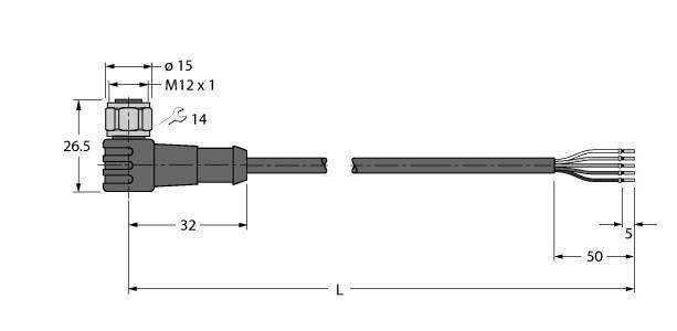 Aktuator- u. Sensorleitung WKCV4.5T-25/TEL