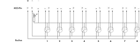 M12-Sensor-/-Aktorbox 757-185/100-000