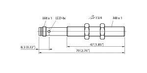 Ultraschallsensor RU10L-M08-UP8X-V1141