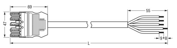 konfekt. Anschlussleitung 771-9385/117-501