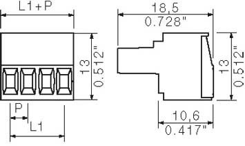 LP Verbinder Raster 3.5 BL 3.5/4 SN SW