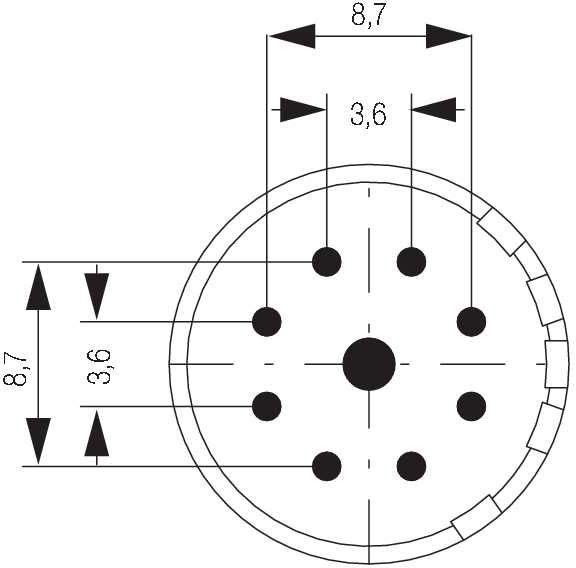 Buchseneinsatz SAI-M23-BE-9