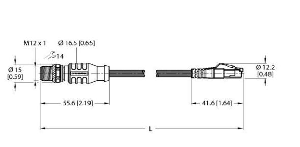 Leitung RSSD-RJ45S-4422-70M