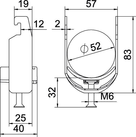 Bügelschelle BS-U1-K-52 A2