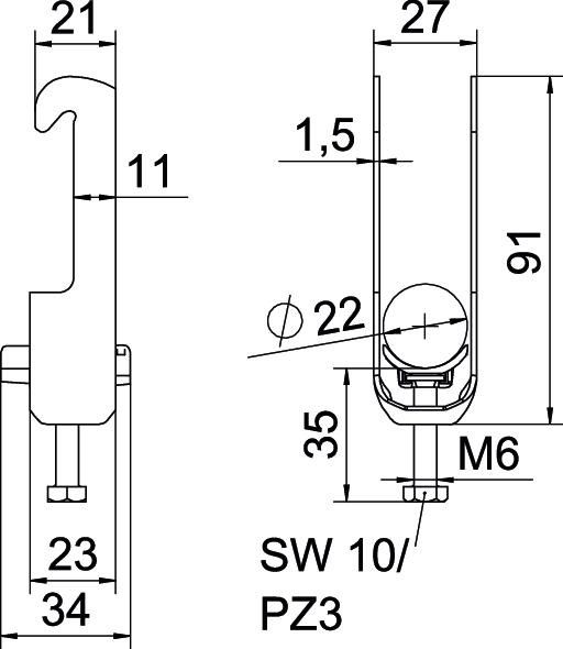 Bügelschelle BS-W1-K-22 FT