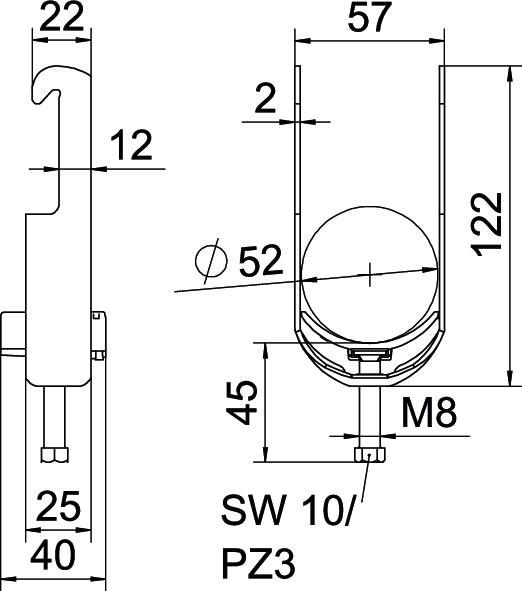 Bügelschelle BS-W1-K-52 FT