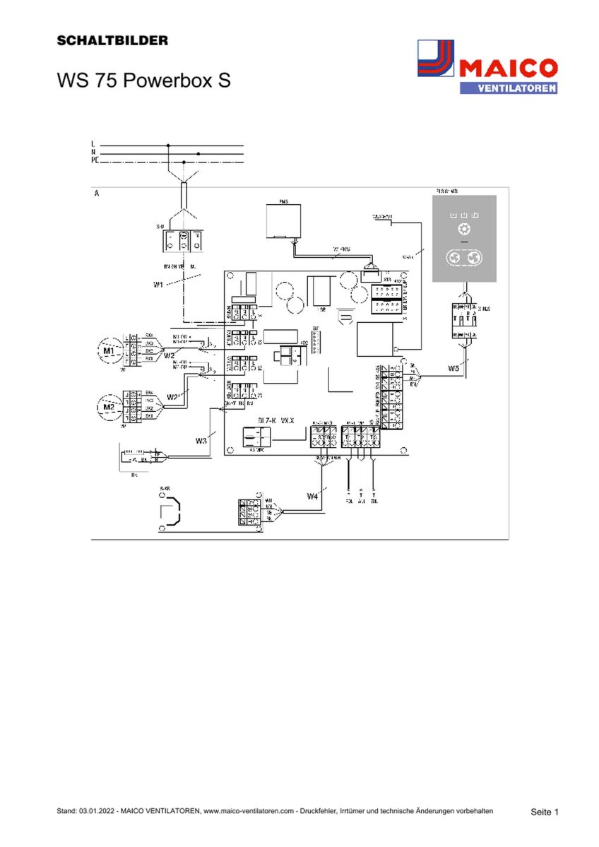 Lüftungsgerät WS 75 Powerbox S