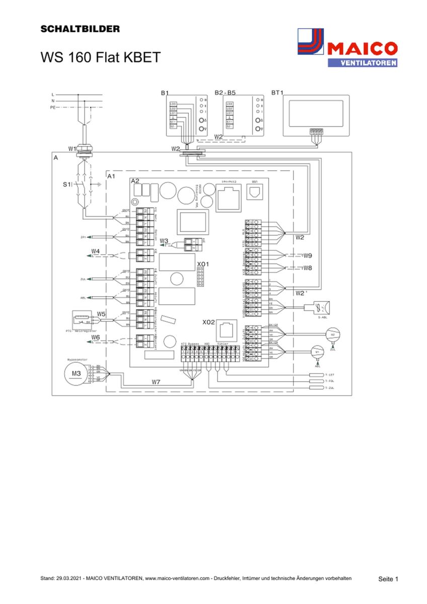 Raumluft-System WS 160 Flat KBET