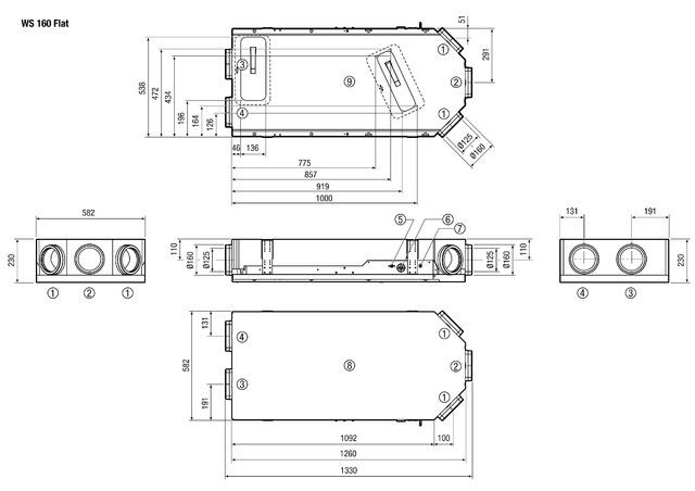 Raumluft-System WS 160 Flat KBZET