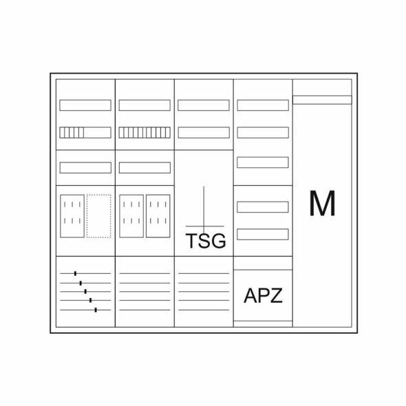 Zähler-Komplettschrank ZSDZ2ZTVK1100BKEIAPZ