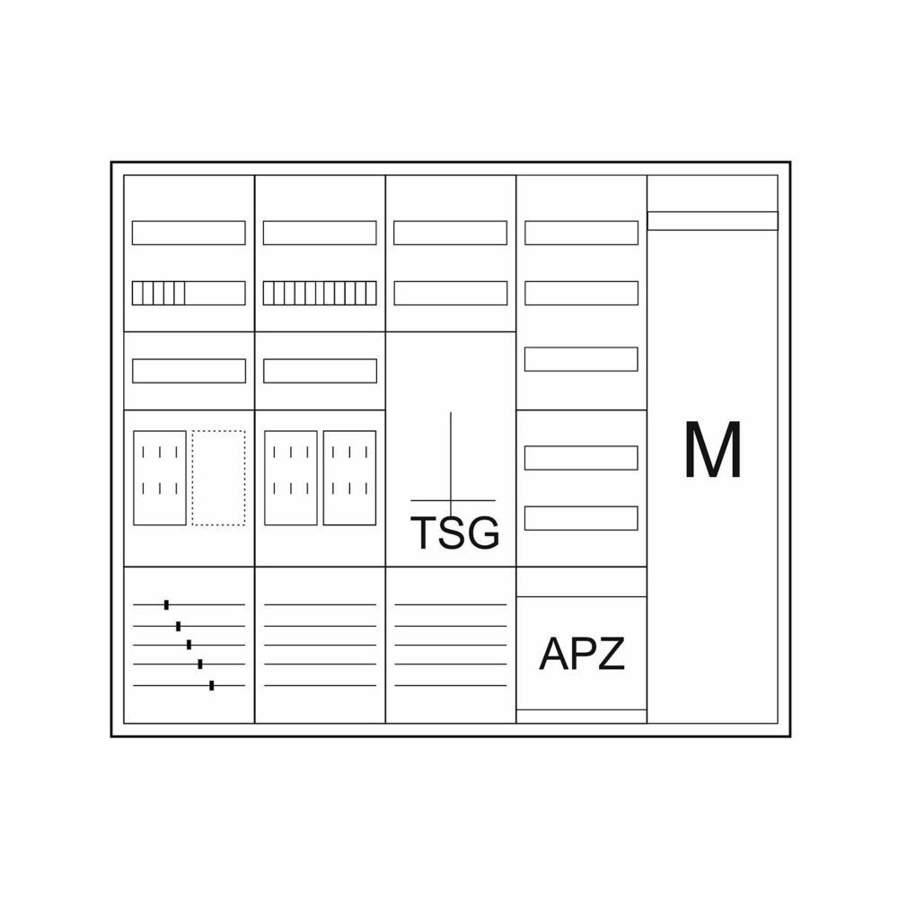 Zähler-Komplettschrank ZSDZ2ZTVK1100BKEIAPZ