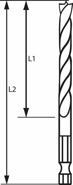 Holzspiralbohrer 1/4 2608595523