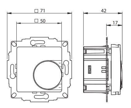 UP-Raumregler 5-30C AC230V UTE 1015-RAL9010-G50