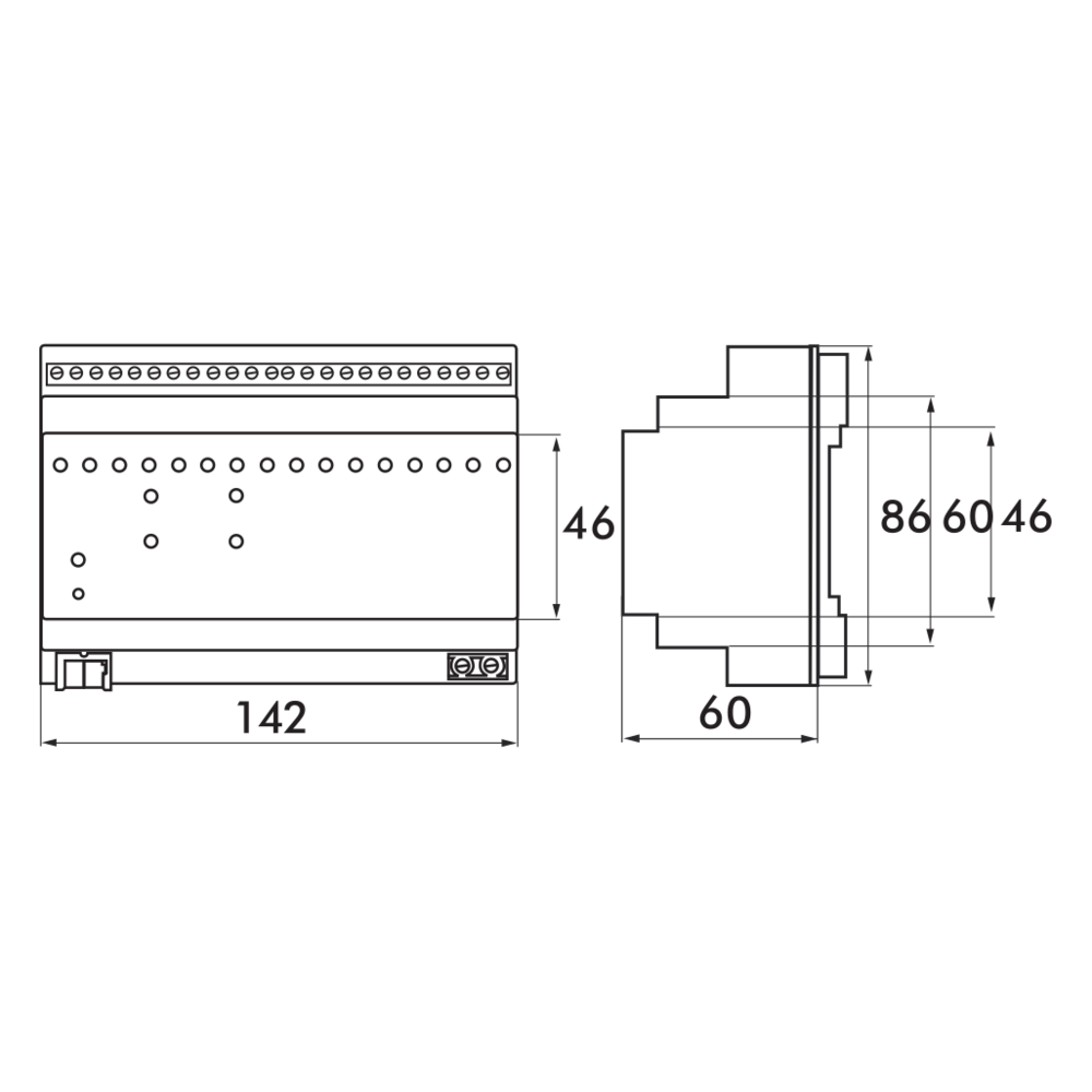 KNX-Reiheneinbaugerät KNX SA8C230V-CL weiß