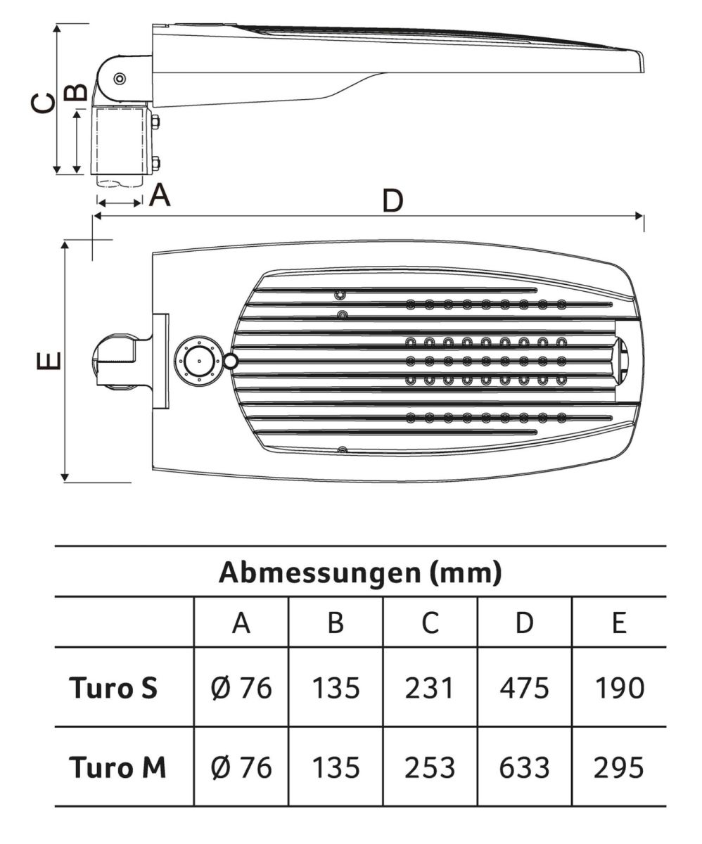 LED-Außenleuchte TURO-M-43-87-740-ST