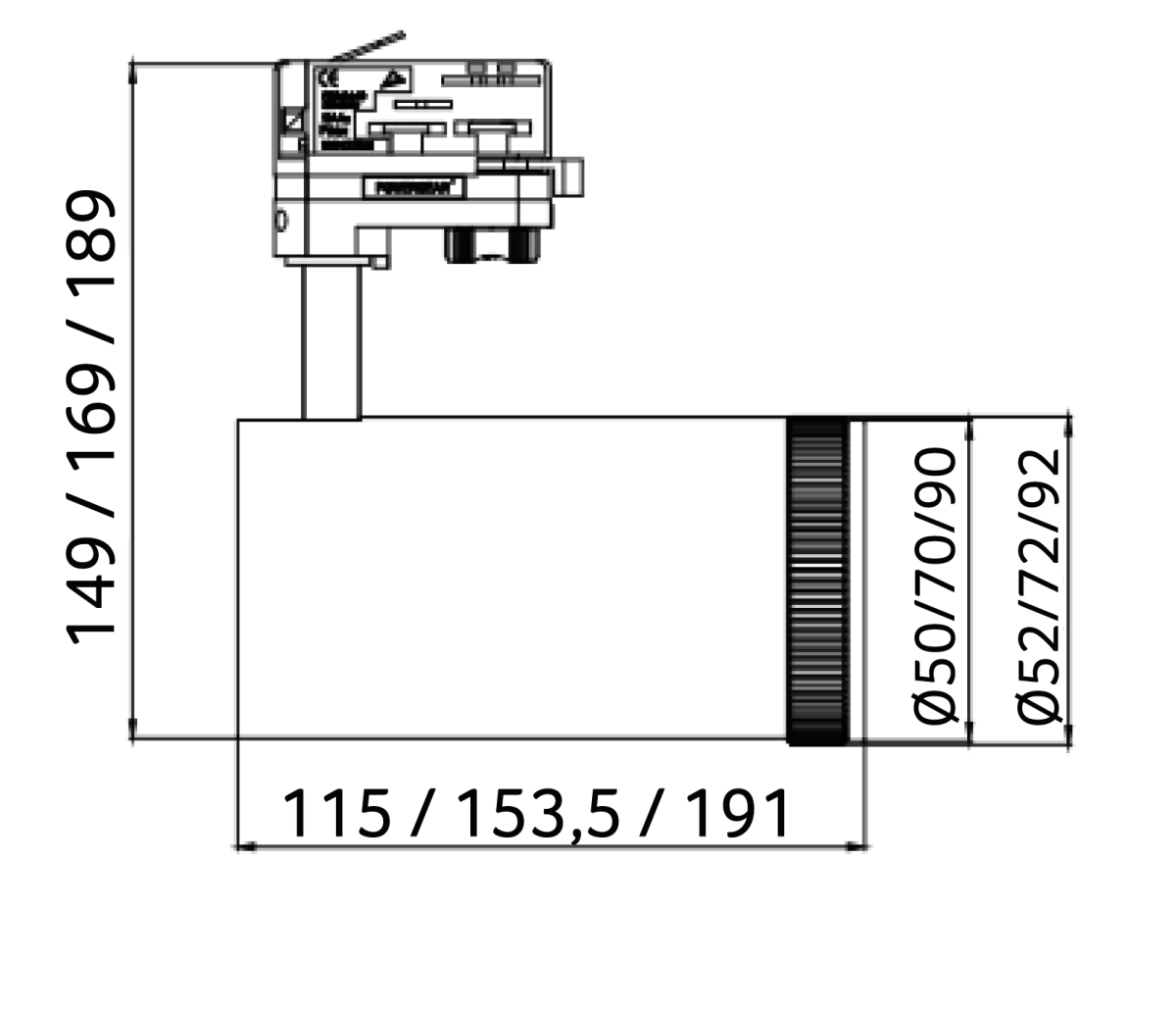 LED-Schienenstrahler DLZO-15-930-W