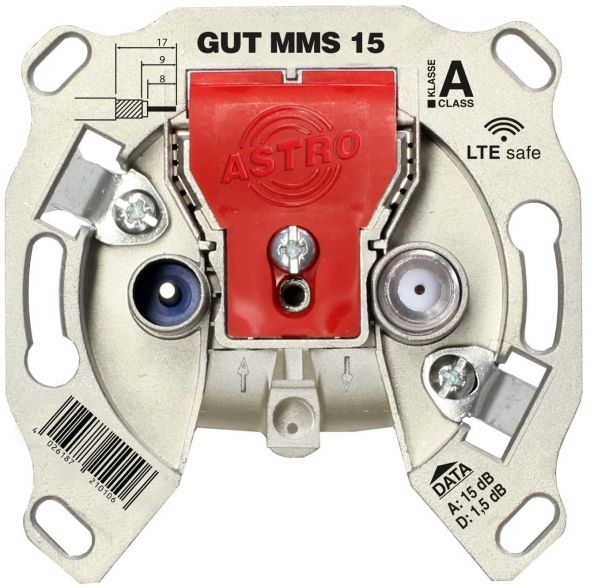 BK-Modem-Durchgangsdose GUT MMS 15