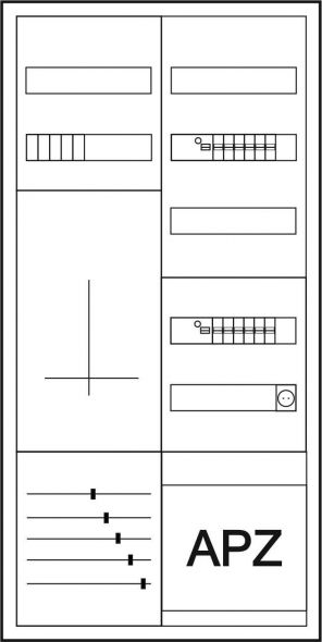 Zähler-Komplettschrank ZSD-ZV-1100/APZ/B