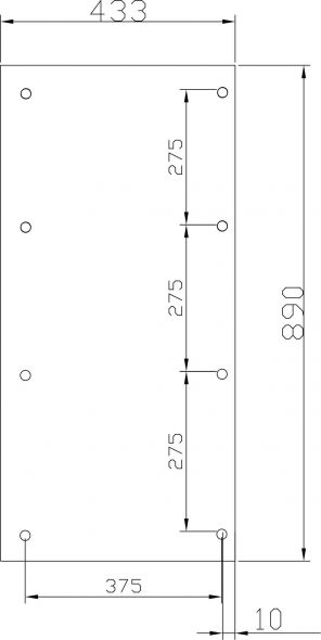 2/3-Montageplatte 1M2-3-1000