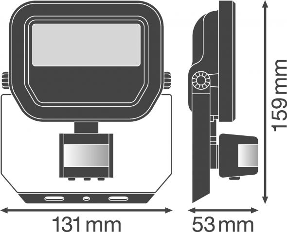 LED-Fluter mit BWM FL PFM 10W4000K S BK