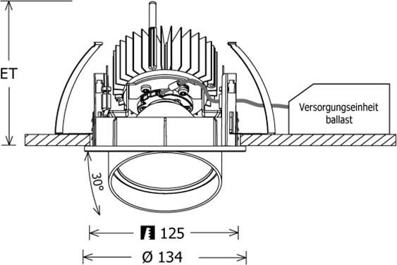 LED-Einbaustrahler CSALP 50.2040.25 ws